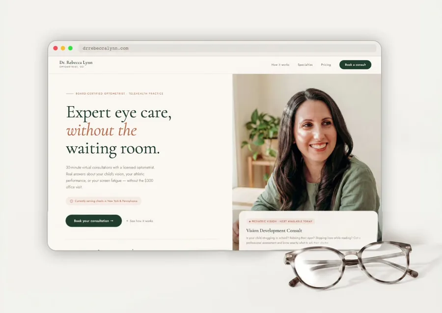 Rebecca Lynn, OD specialist optometry brand and site