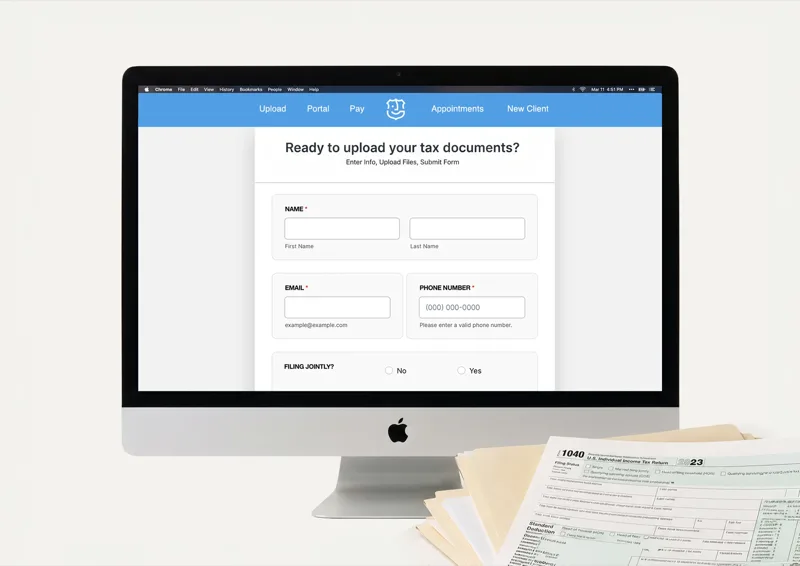 MG Tax Inc. client portal and intake system