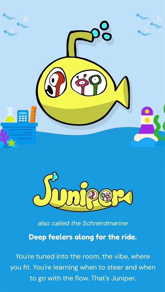Juniper's submarine office room scene
