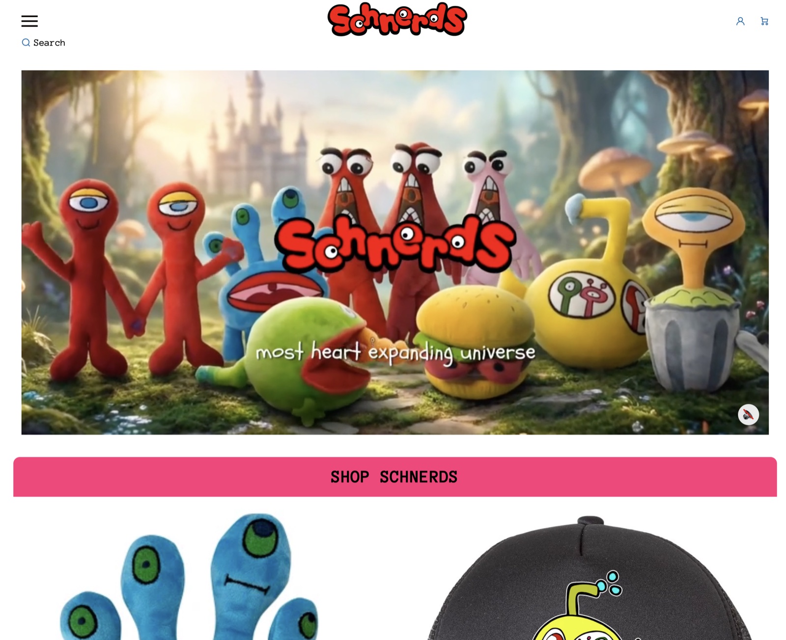 Before: the original default Shopify theme, sitewide system font and a generic hero