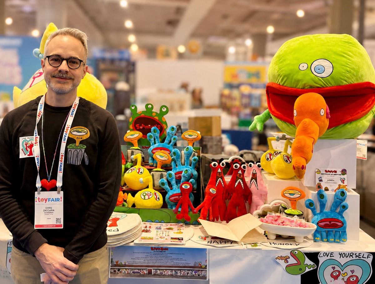Chris Zaccaria, founder of Schnerds, at Toy Fair
