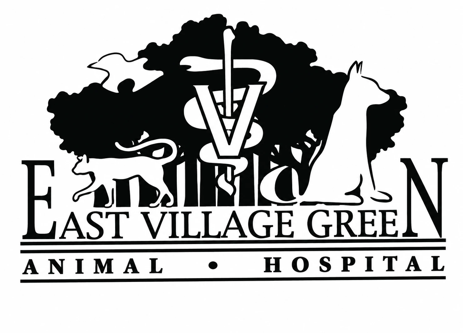 The original East Village Green Animal Hospital logo